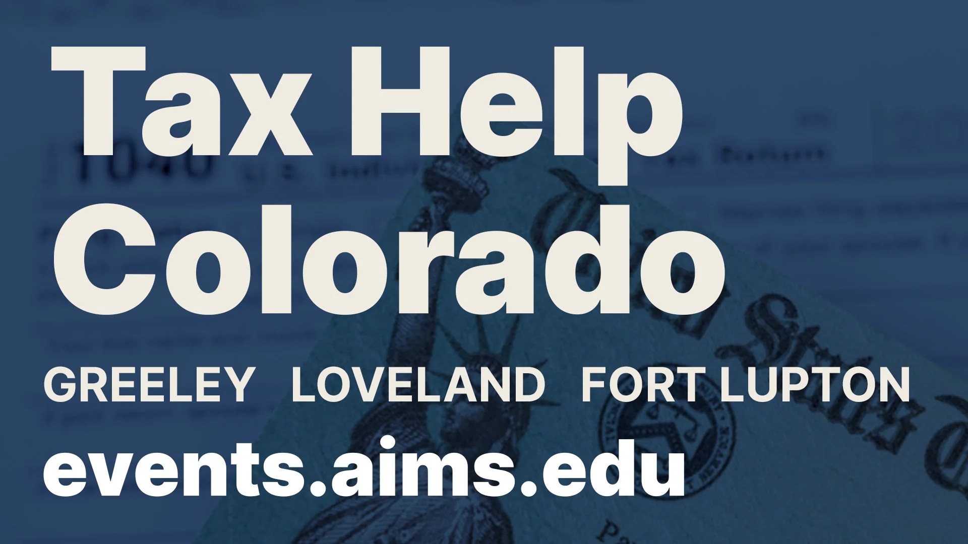 Free Tax Preparation from Aims Community College and Tax Help Colorado